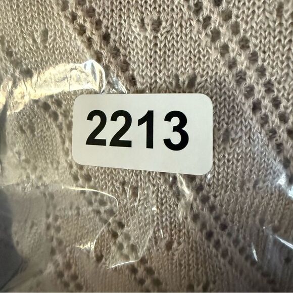 Marisa Christina Tan Cardigan with Textured Knit V-Neck - Picture 6 of 6